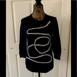 Banana Republic navy blue light sweater.  Size 8
